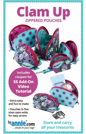 The pattern includes complete step-by-step instructions for making the bags with or without quilted fabric and for adding optional iron-on vinyl laminate to make the inside easy to wipe clean.