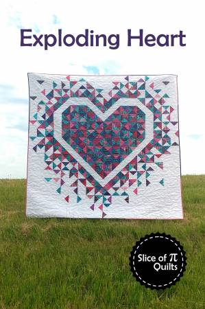 Introducing the Slice of Pi Quilts Exploding Heart quilt pattern, which will help you capture the feeling of joy bursting from your heart! This stunning pattern is perfect for advanced beginners, as it features standard machine sewing techniques and is fat quarter and fabric cutter friendly.