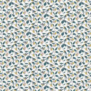 This floral Liberty of London Fabric is covered in small birds and leaves with berries. This fabric is on the smaller scale. This fabric is quilting cotton weight but would also be great for any other kinds of sewing projects! By Riley Blake Designs