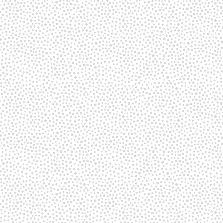 White on white fabric covered in little white dots. From Timeless Treasures. 100% Cotton, 44/45" wide.