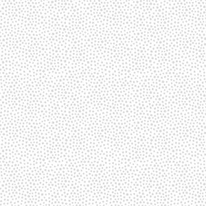 White on white fabric covered in little white dots. From Timeless Treasures. 100% Cotton, 44/45" wide.