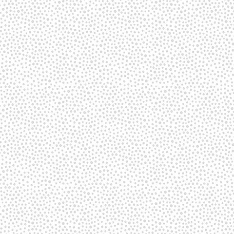 White on white fabric covered in little white dots. From Timeless Treasures. 100% Cotton, 44/45" wide.