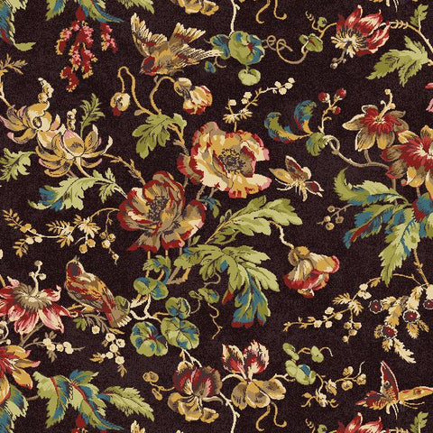 Medium Floral - Countryside - Dark Brown