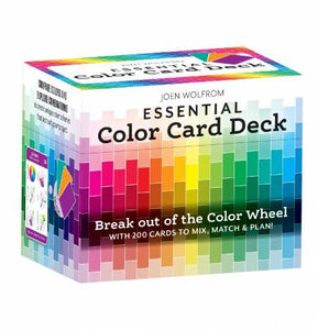 Choose color confidently with this expansive set of 200 coordinated color cards! The deck contains rich colors, with black-to-white values on one side and practical color information on the other.