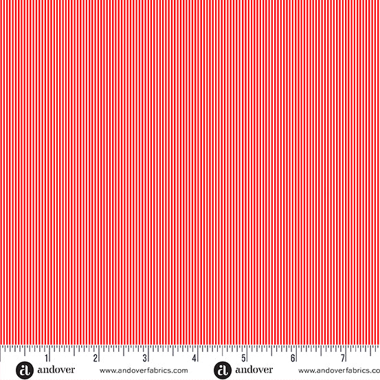 Pin Stripe - High Tide - Red