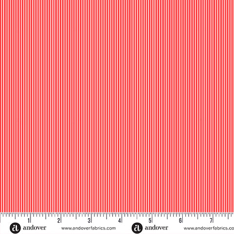 Pin Stripe - High Tide - Red