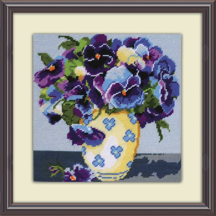 Kit comes complete with: 12 Count Interlock Canvas Printed in Full Color Acrylic Yarn #18 Tapestry Needle Fully Illustrated Instructions