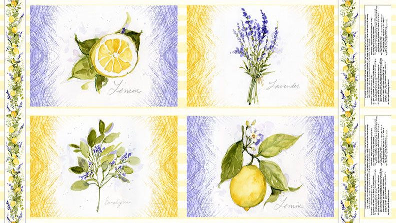 Placemat Panel - Lavender Lemonade - Multi