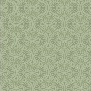 Tiled Fans - Peach Whispers - Green