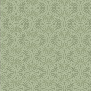 Tiled Fans - Peach Whispers - Green
