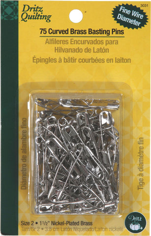 Curved Basting pins - Size 2