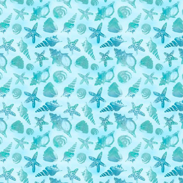 Seashells - Underwater Wonders - Light Blue
