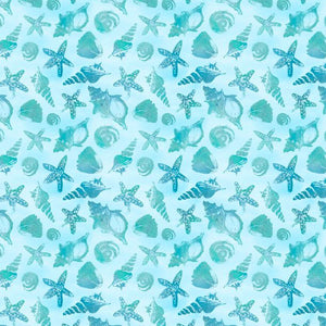 Seashells - Underwater Wonders - Light Blue