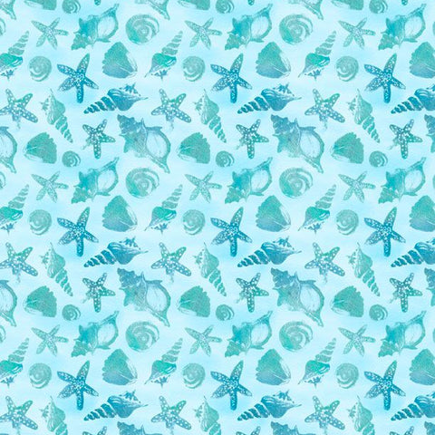 Seashells - Underwater Wonders - Light Blue