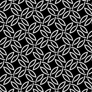 Stylized Leaves - Paradox II - Black and White