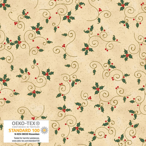 Holly - We Love Christmas - Beige/Gold