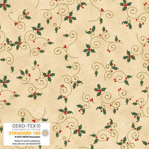 Holly - We Love Christmas - Beige/Gold