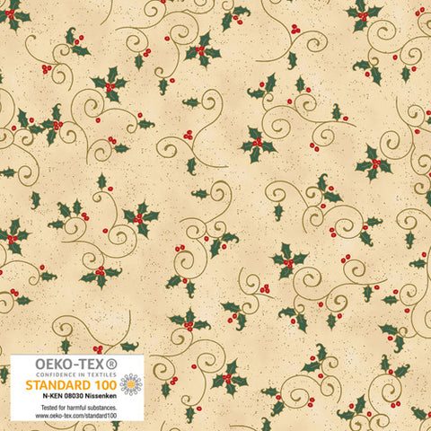 Holly - We Love Christmas - Beige/Gold