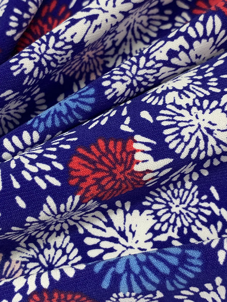 This ITY Knit has a soft hand, and is a fine Gauge Knit with a Fluid Drape - 95% Polyester 5% Lycra fabric. This is a 4 way stretch knit 60% selvage to selvage - 30% along selvage. 58" wide\