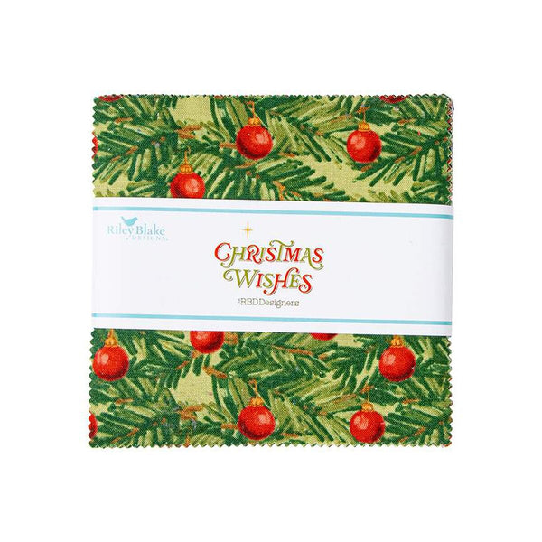 5in Squares Christmas Wishes, 42pcs/bundle