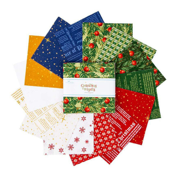 5in Squares Christmas Wishes, 42pcs/bundle