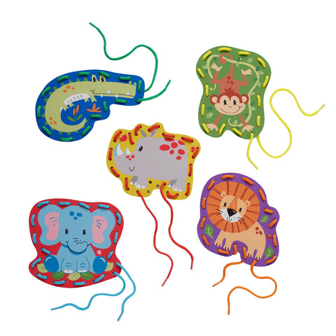 Safari Lacing Cards - kids kit