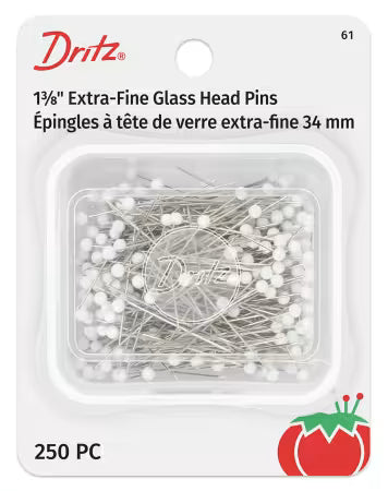 Extra Fine Glass Head Pin Size 22 - 1 3/8in 150ct