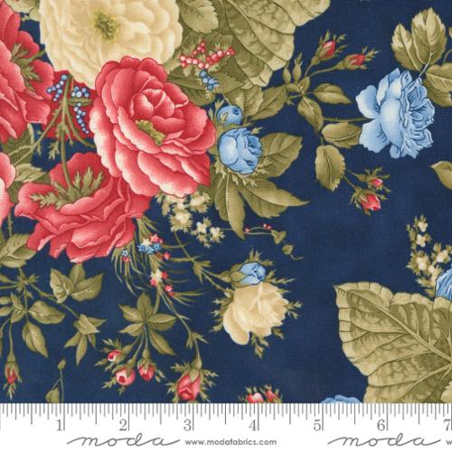 Cabbage Rose - Grand Haven - Navy