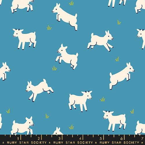 Baby Goats - Animal Animal - Vintage Blue