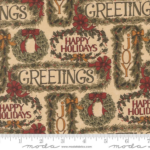 Greetings - A Vintage Christmas - Tan