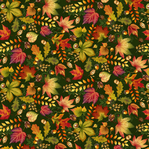Autumn Leaves - Autumn Fields - Hunter Green
