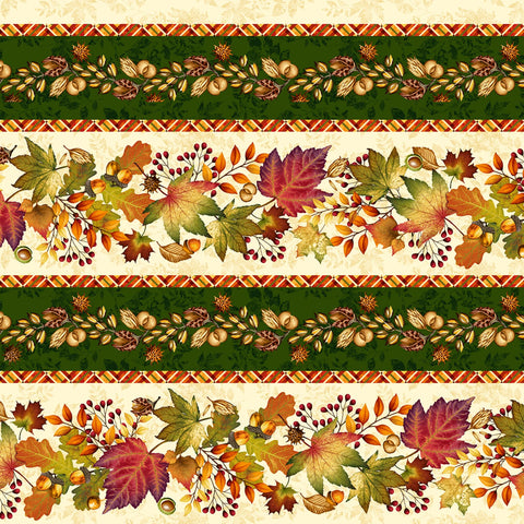 Border Stripe - Autumn Fields - Cream