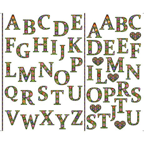 Alphabet Garden Panel