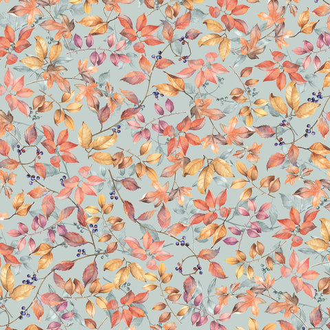 Packed Fall Foliage - Bountiful Harvest - Light Blue