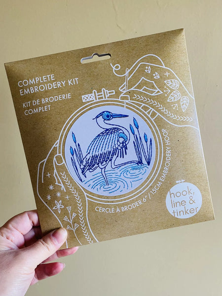 Blue Heron - Embroidery Kit