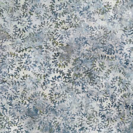 Spiral Vines - Blue Batik