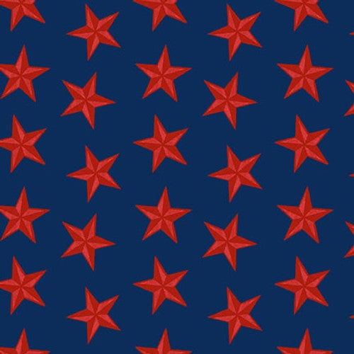 Red Stars - Liberty for All - Dark Blue