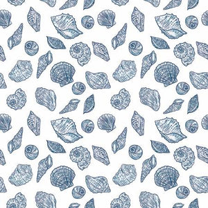 Seashells - Ocean Oasis - White
