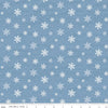 Snowflakes - Covered Bridges in Winter - Blue