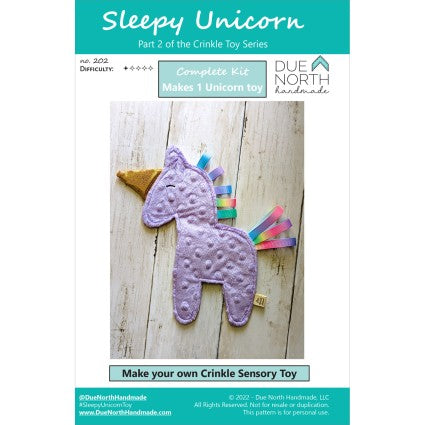 Sleepy Unicorn Crinkle Toy