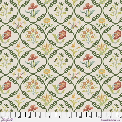 Twining Vine - Mays Coverlet - Cream