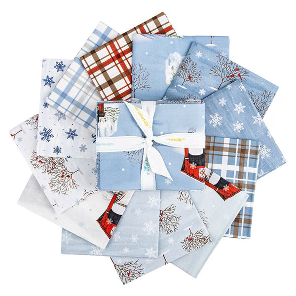 Covered Bridges in Winter - Fat Quarter Bundle - 12pcs