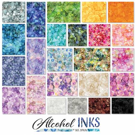 This fat quarter bundle is from Clothworks, designed by Sue Zipkin for the Alcohol Inks collection. 24 pieces - 18" x 21" This collection has an array of colors. These alcohol ink prints are beautiful due to the differentiation of color on each fabric. It looks like it has been painted on!&nbsp;