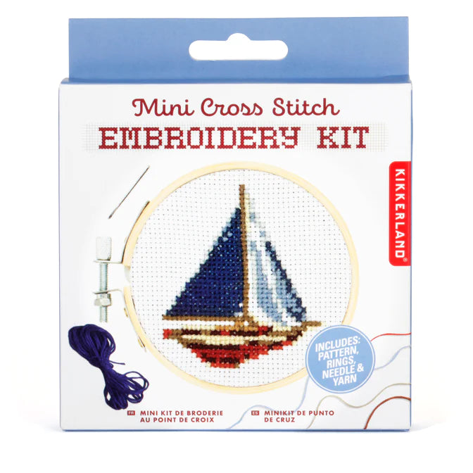 Sailboat Cross Stitch Embroidery Kit