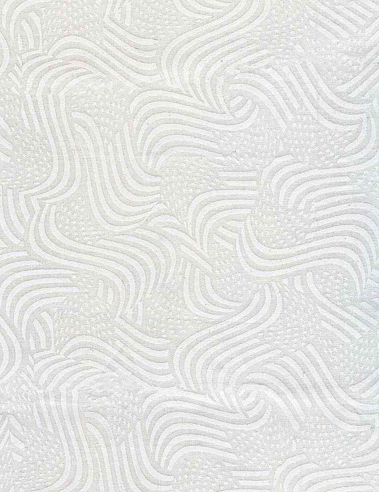 Swirled Packed American Flags - Whiteout - White