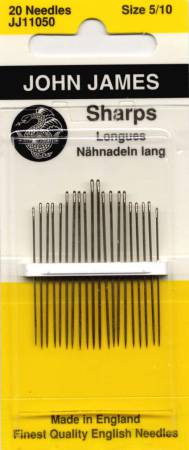 Sharps are a general purpose sewing needle. They are the most common sewing needle found in the home and used by dressmakers around the world.  Made of: Metal Use: Needles Size: Assorted Included: 20 Needles Per Pack