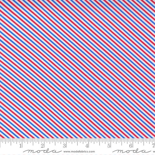 Bias Stripe - Holiday Americana - White