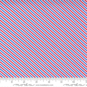Bias Stripe - Holiday Americana - White