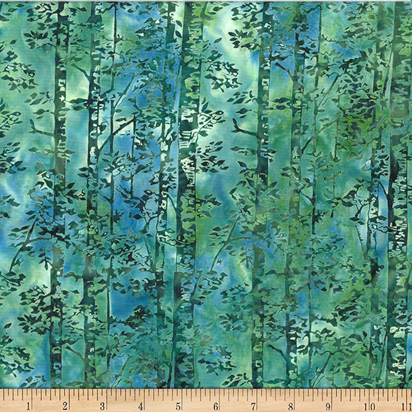 Birch Trees - Woodland Batiks - Chamomile