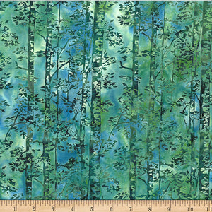 Birch Trees - Woodland Batiks - Chamomile